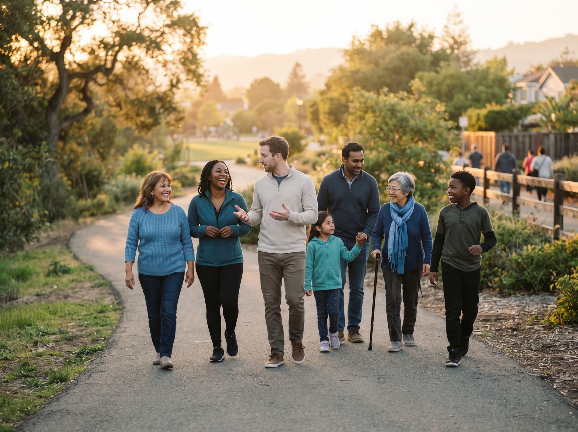 A small group at a community activity